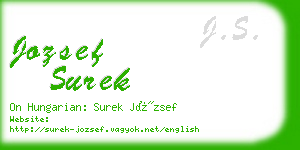 jozsef surek business card